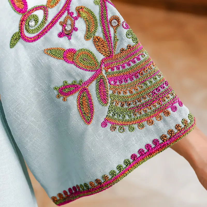 Middle East Muslim Rope Embroidered Robe Wn's Clothing Dubai Turkey Abaya Wn's Light Luxury Evening Gown Large Robe 3