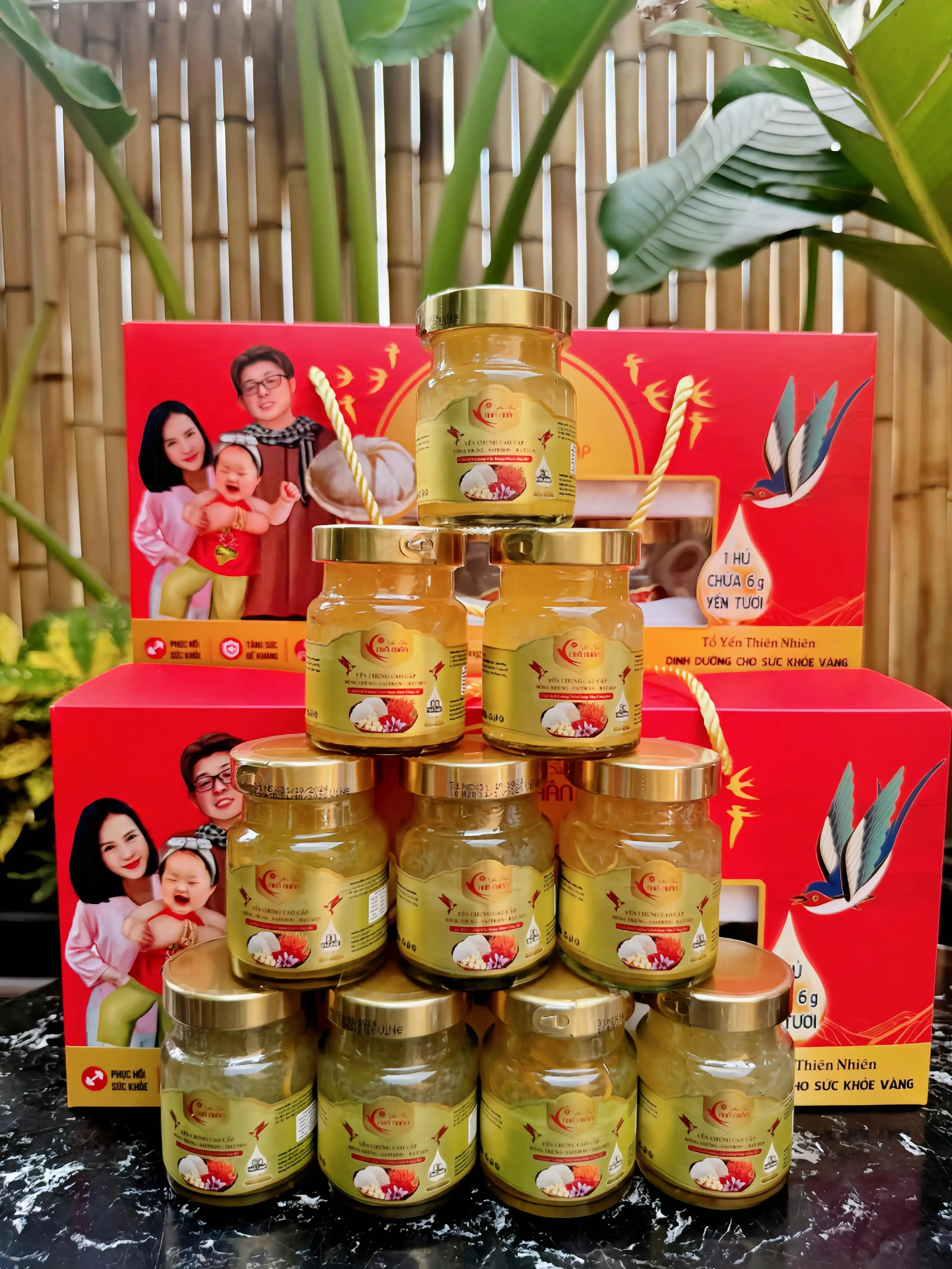Yến Sào Mix Vị ( Đồng Trung, Saffaron, Hạt Sen) - 1 set 10 hũ