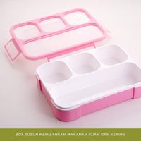 Gambar Yooyee 578 Kotak Makan Anti Nyampur 4sekat bento plastik Sendok Kitchenware - Biru dari Yooyee Indonesia_NEW Kota Administrasi Jakarta Barat 3 Tokopedia