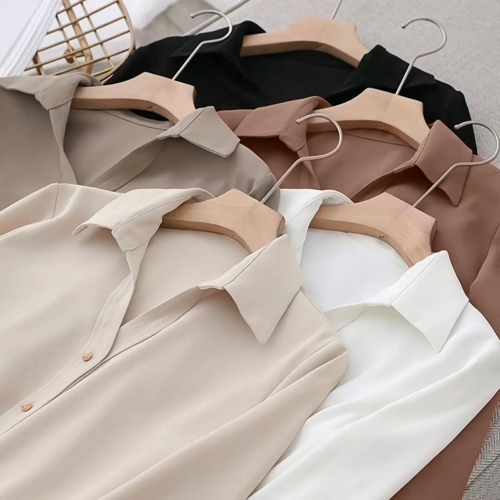 Kemeja wanita polos rayon twill casual tangan skoder/real pick Polos/Kemeja wanita Oversize baju lembut atasan Nyaman bona