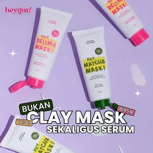 [READY] Clay mask by heygurl.id / CLAY MASK HEYGURL / Clay mask delima heygurl / clay mask matcha heygurl / Hey Delima Mask / Clay masker heygurl