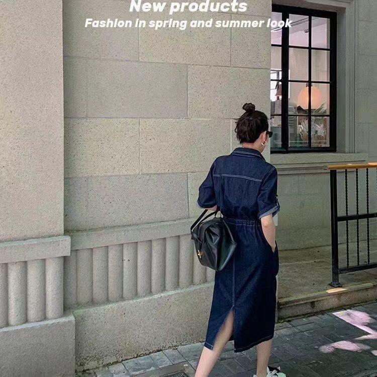 Product Introduction of ĐẦM JEAN Denim XÒE CỔ SƠ MI EO RÚT - ND520 8