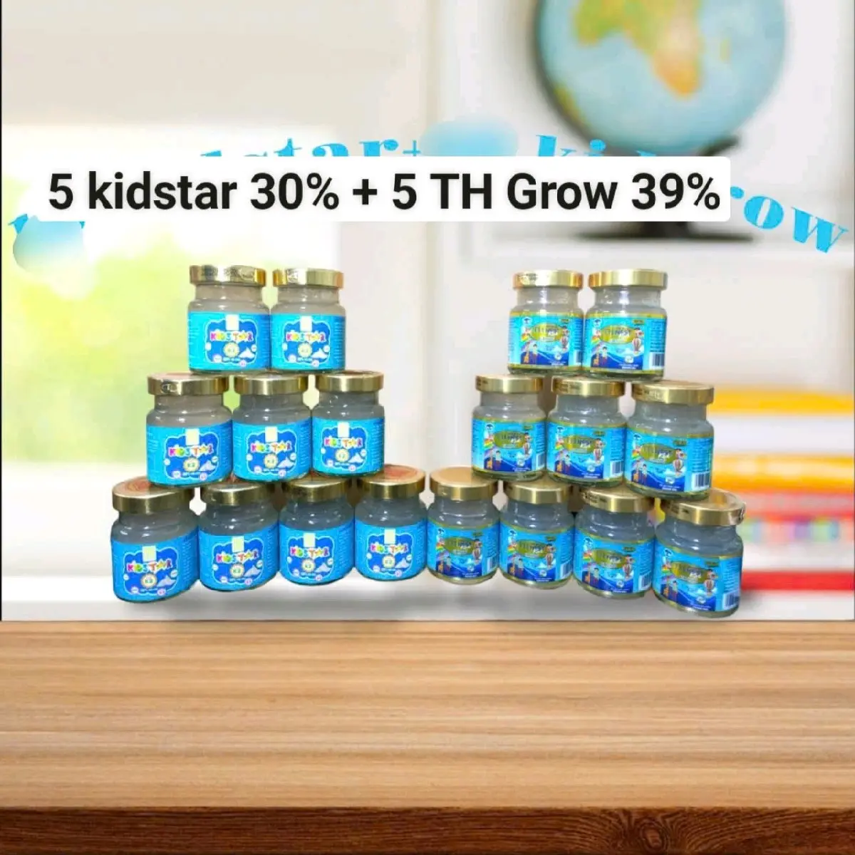 Combo 10 hủ yến sào cho bé KIDSTAR GROW THnest 39% yến bổ sung men vi sinh, canxi va vitamin cho bé