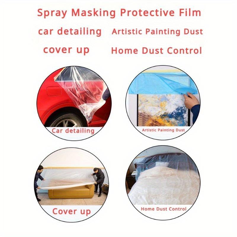 Self Adhesive Paint Masking Film, Car Paint Masking Film, Furniture & Home Decoration Dust Protective Film, Easy To Operate, Suitable for Craft Painting 4