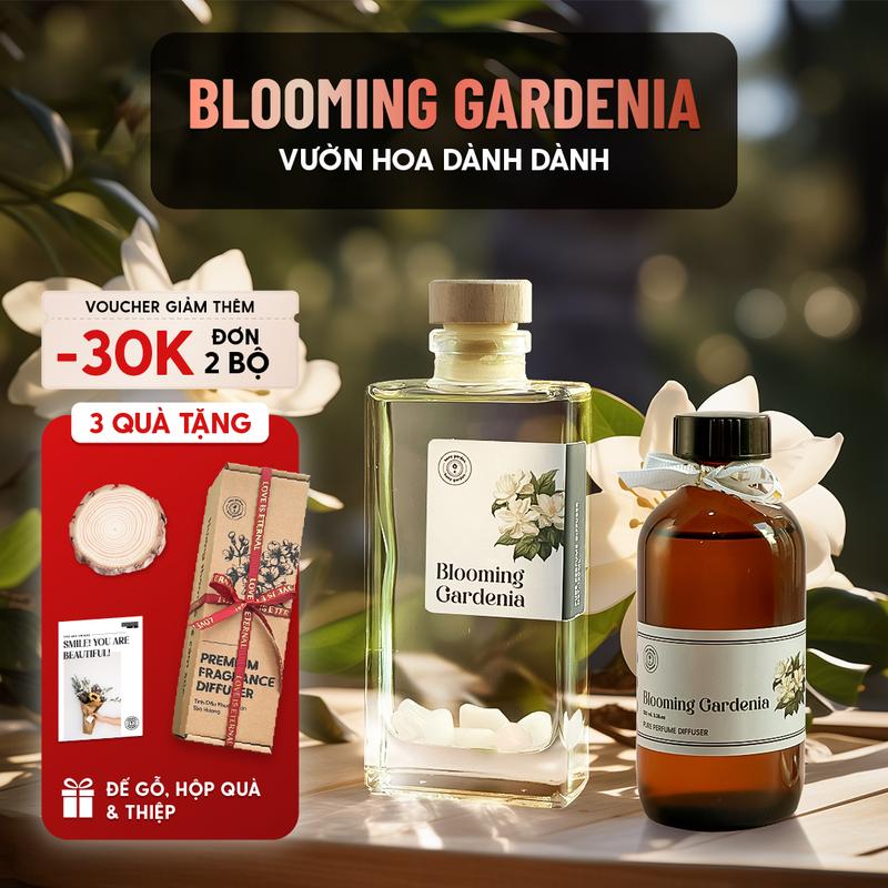  Tinh Dầu Thơm Phòng Khuếch Tán Cắm Que Hương Hoa Nữ Tính Blooming Gardenia HENY GARDEN 