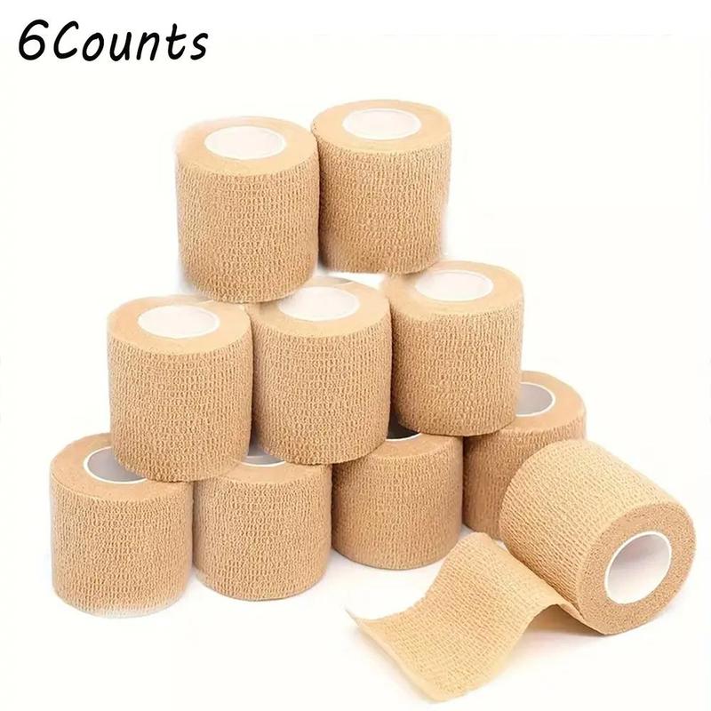 Product Introduction of Self Adhesive Elastic Sports Bandage, 6 Counts/set Elastic Sports Bandage, Sports Protector for Wrist, Ankle, Elbow, Knee, Shoulder, Neck 0