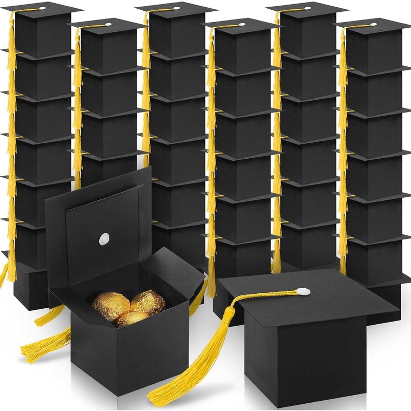 100 count Graduation Candy Boxes, Class of 2025 Graduation Cap Boxes ...