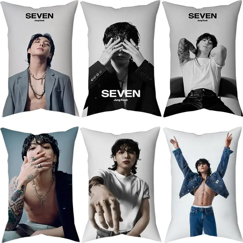 3-Size Rectangular Pillow Case ,JungKook <SEVEN> BTS Jeon JungKook Polyester Double-sided Print  Pillowcover Sofa Home Decorative Pillow Cover