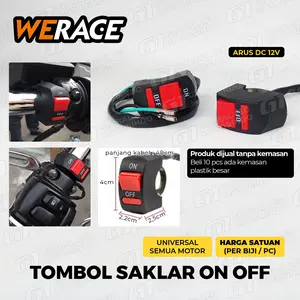 WERACE Saklar Tombol On Off Universal Semua Motor Tanpa Kemasan Harga Satuan