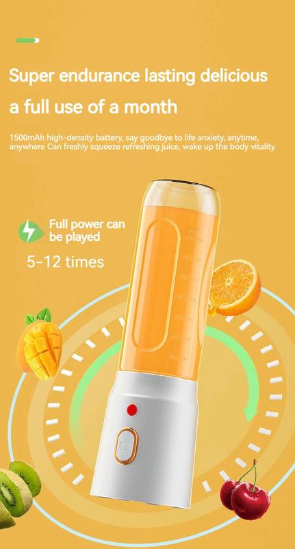Product Introduction of Portable Wireless Blender Electric Fruit Juicer Machine For Orange Ice Crushing 10 Blades Auxiliary Food Machine 1500mA Mixer juiceblender fruit blender 26
