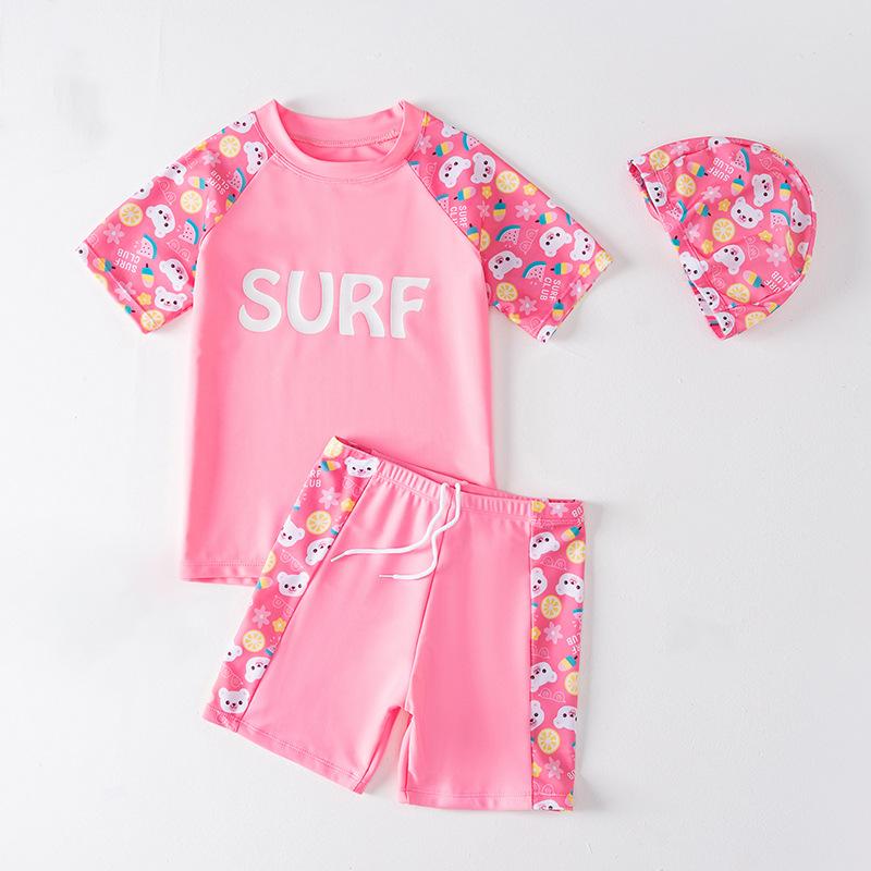 2024 New Children's Swimsuit Boys and Girls Split Quick-Drying Professional Swimwear Big Boys and Girls Swimsuit Outfit Wholesale 2