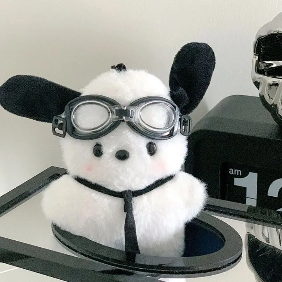 Pilot Pochacco Doll Keychain Cute Puppy Plush Stuffed Doll Toy Bag Hanging Pendant Gift