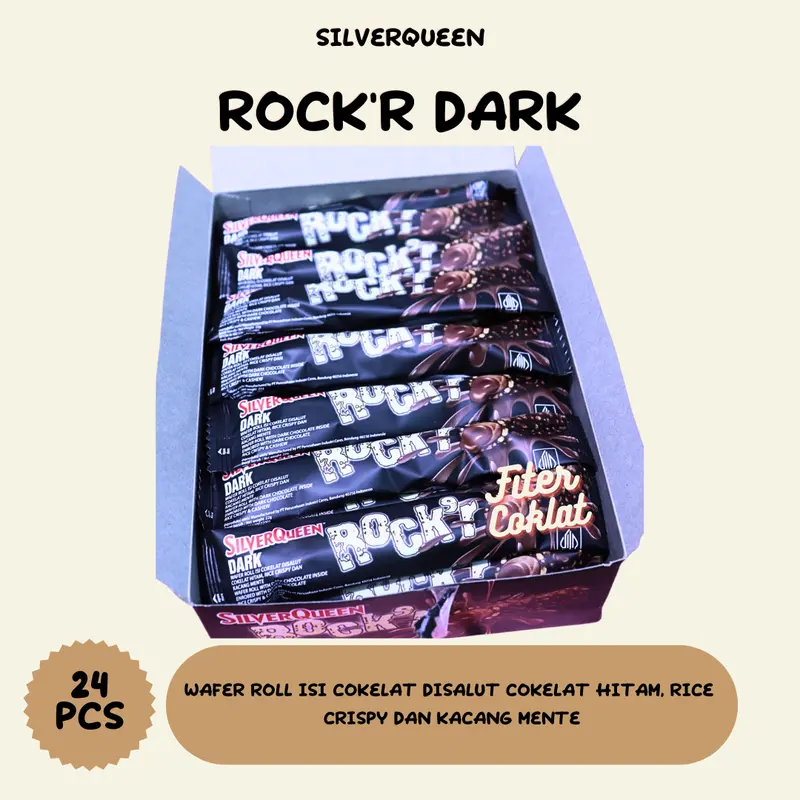 SILVERQUEEN ROCK'R COKLAT MILK & COKLAT DARK, CHOCOLATE 4