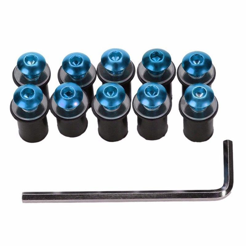 Product Introduction of Bộ Ốc Vít Bu Lông Kính Chắn Gió Xe Máy, 10 Cái, Đai Ốc Giếng M5 15Mm 17