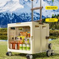 Gambar U-Living Troli Keranjang Belanja Pet Stroller Hewan Lipat Portable 4 Roda Trolley Serbaguna STO035 - Trolly box XL-Cream dari U-Living Bekasi Official Store Kota Bekasi 4 Tokopedia