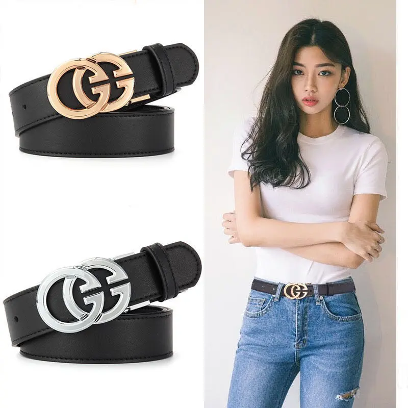 Thắt Lưng Nữ, Chất Liệu Da Bò, Dễ Phối Đồ Thích Hợp Cho Quần Jean, Mỏng Và Thời Trang, Phong Cách Ins Đơn Giản, Người Nổi Tiếng Trên Internet, Thế Hệ Chữ G, Còn Hàng