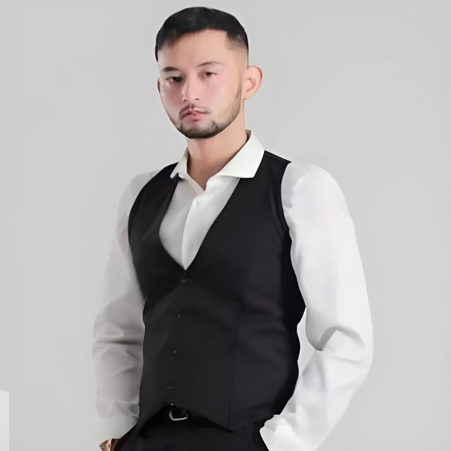 Rompi Jas Formal Pria Vest Pria  Rompi Jas pria Hitam Keren Polos Casual Katun
