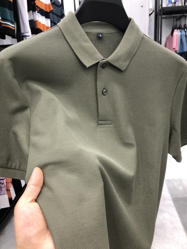 Product Introduction of Boxy cropped polo shirts plaid summer high-end men's polo shirt short sleeve cotton polo collar casual high-grade shirt top men's T-shirt Tropical Human 20