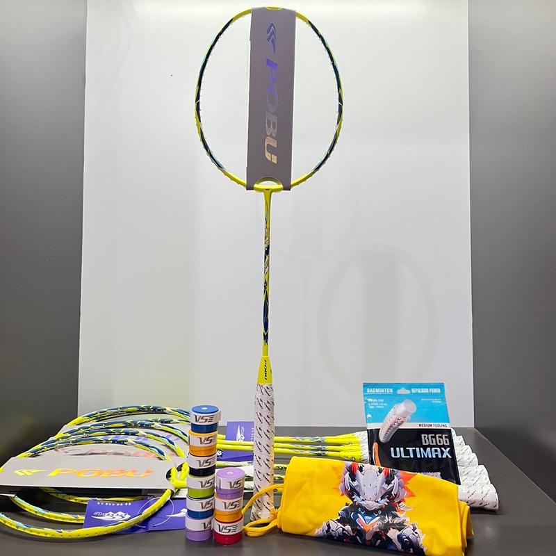  Vợt Cầu Lông  PoBu Chenlong 33lbs  Tặng kèm 1 cước   1 Cuốn cán  1 túi nhung. Căng theo yêu cầu! Carbon Cán Vợt 
