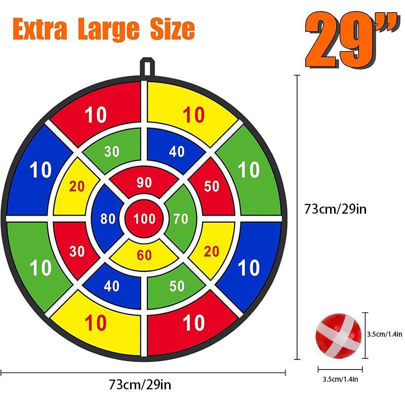 Sticky Ball Dart Board, 1 Set Foldable Dart Toys Including 1 Count Dart Board & 12pcs Balls, Portable Outdoor Indoor Fun Darts Game Toy for Beginners & Adults, Christmas Gift 2