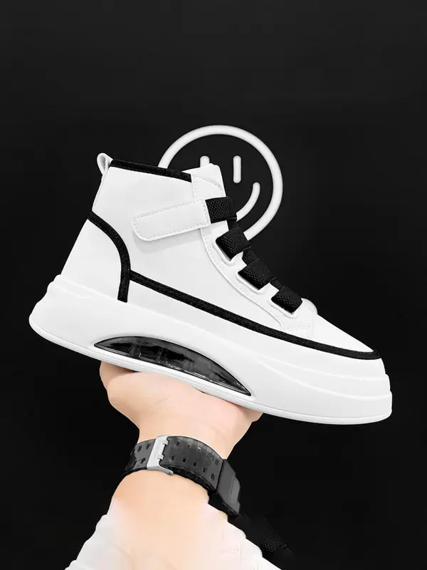Men's Fashion Casual Low Top Sneakers with Velcro Design, 1 Pair Lightweight Breathable Comfortable Sports Running Shoes for Daily Wear, Perfect for Students and Outdoor Sports 2