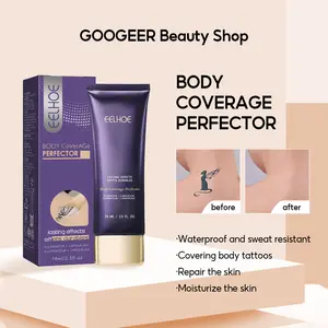 EELHOE 74ml Tattoo concealer waterproof cover body tattoo scar birthmark moisturizing whitening invisible repair cream
