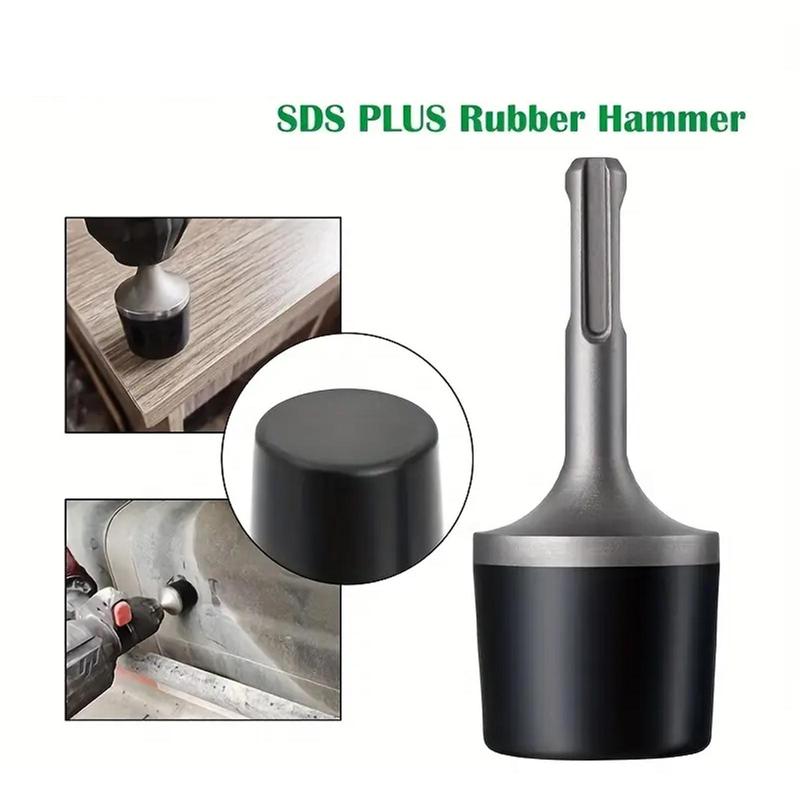 Electric Hammer Rubber Bit, 1 Count Electric Hammer Rubber Bit for Tiling, Sheet Metal-Hammering, Rubber Shock Absorbing, Powerful and Durable 5