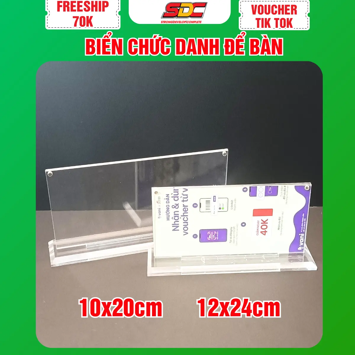 Biển Chức Danh Để Bàn - Biển Tên Để Bàn Mica Bằng Mica