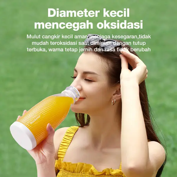 Rockstar bahan yang aman untuk makanan blender 6 bilah mata pisau juicer mini blander 500ml portable usb charge chopper  kekinian