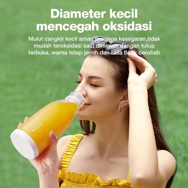 Rockstar bahan yang aman untuk makanan blender 6 bilah mata pisau juicer mini blander 500ml portable usb charge chopper  kekinian 0