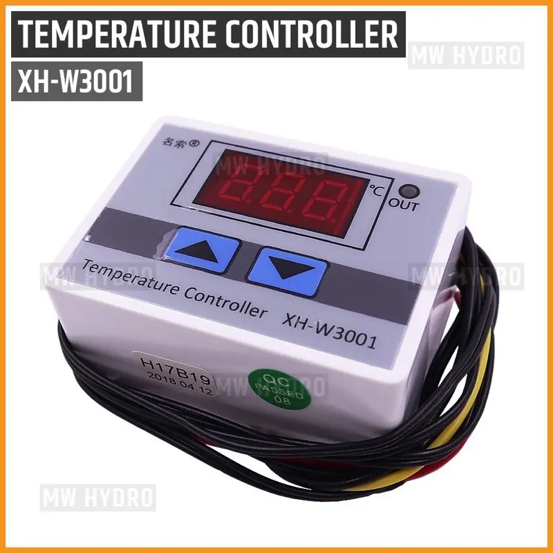 Thermostat Digital AC 12V 220V XH W3001 Termostat Alat Pengatur Suhu Panas Dingin Mesin Tetas 110V 1