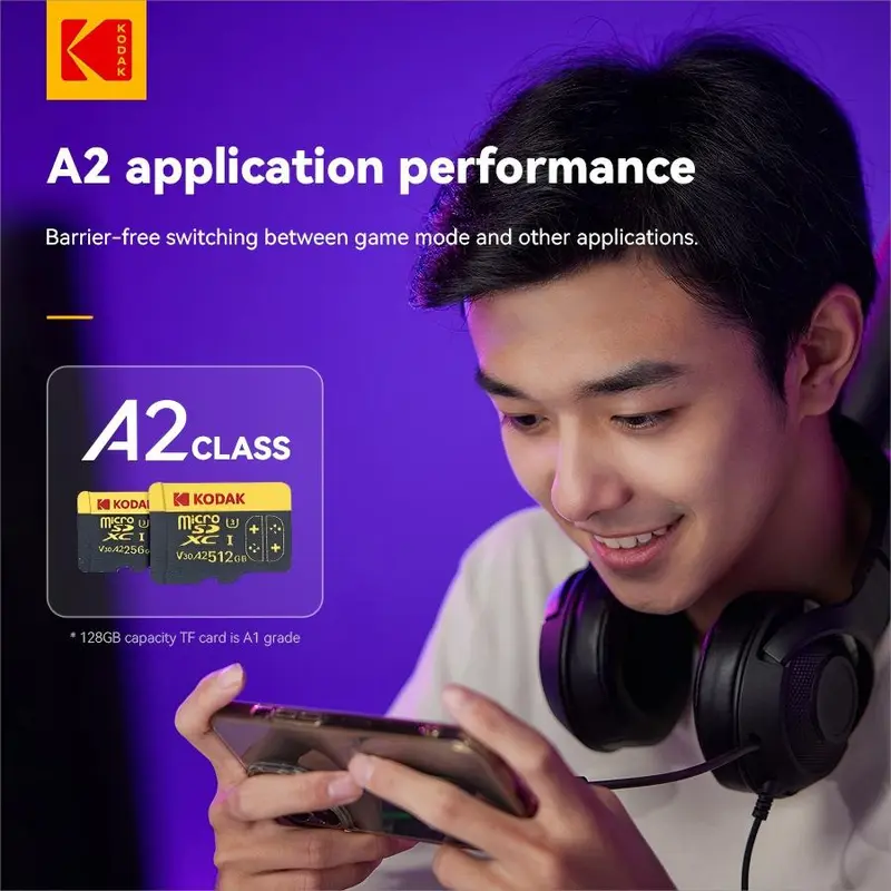 KODAK 256GB MicroSDXC Card, TF Card, Micro SD Storage Card, Suitable for Mobile Phone, Pad, Tablet, Digital Camera, Traffic Recorder, Gaming Console 3