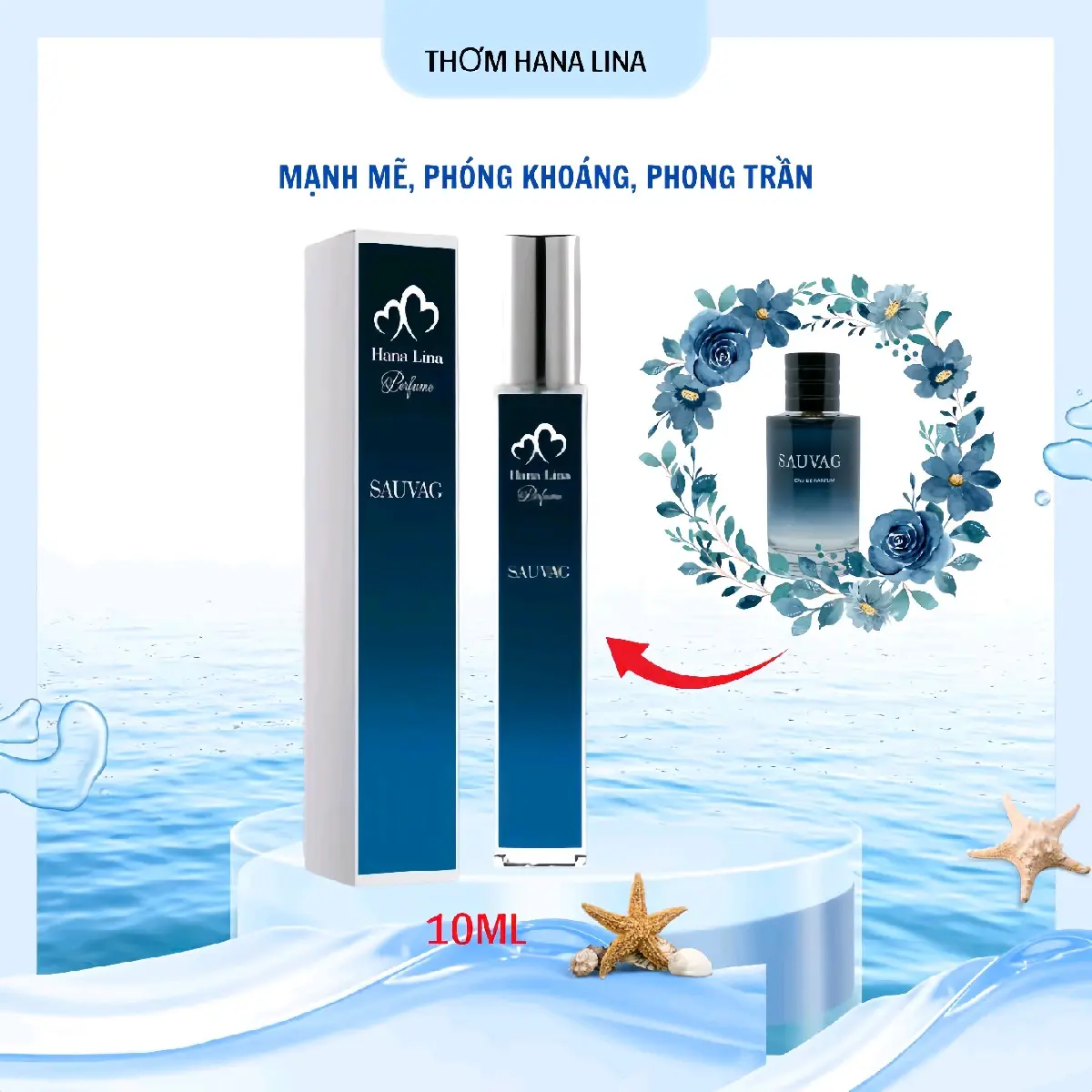 Nước hoa nam  SAUVAG (EDP) Chai chiết 10ml. Cosmetic Xịt Thơm Perfume