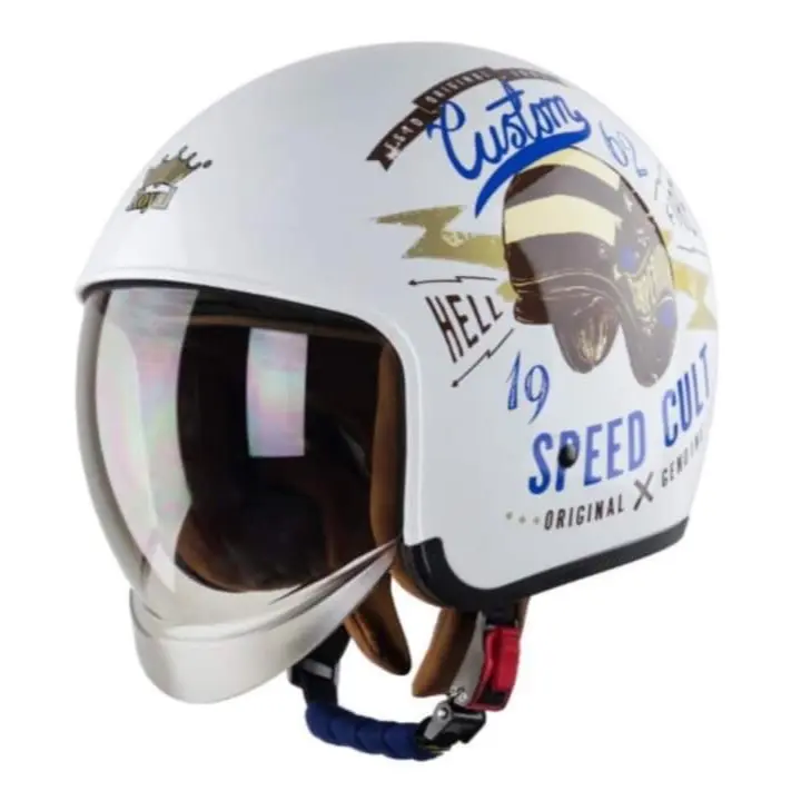 Mũ bảo hiểm kính Âm HQ 3/4 chuẩn đẹp thời trang trẻ Helmet 5