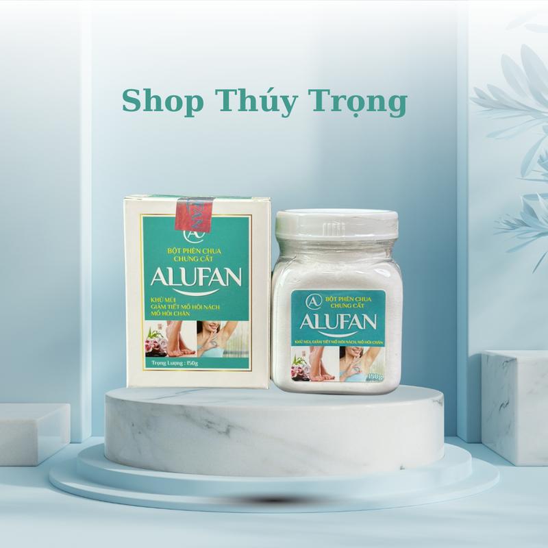 Phèn Chua Chưng Cất ALUFAN 150gram Khử Hôi Nách Hôi Chân Nữ Women bột  lăn
