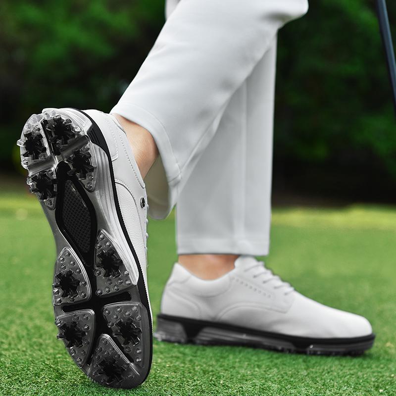 Plus Size Golf Shoes for Men Breathable Nail Resistant Non slip Lace up Sports Shoes 7
