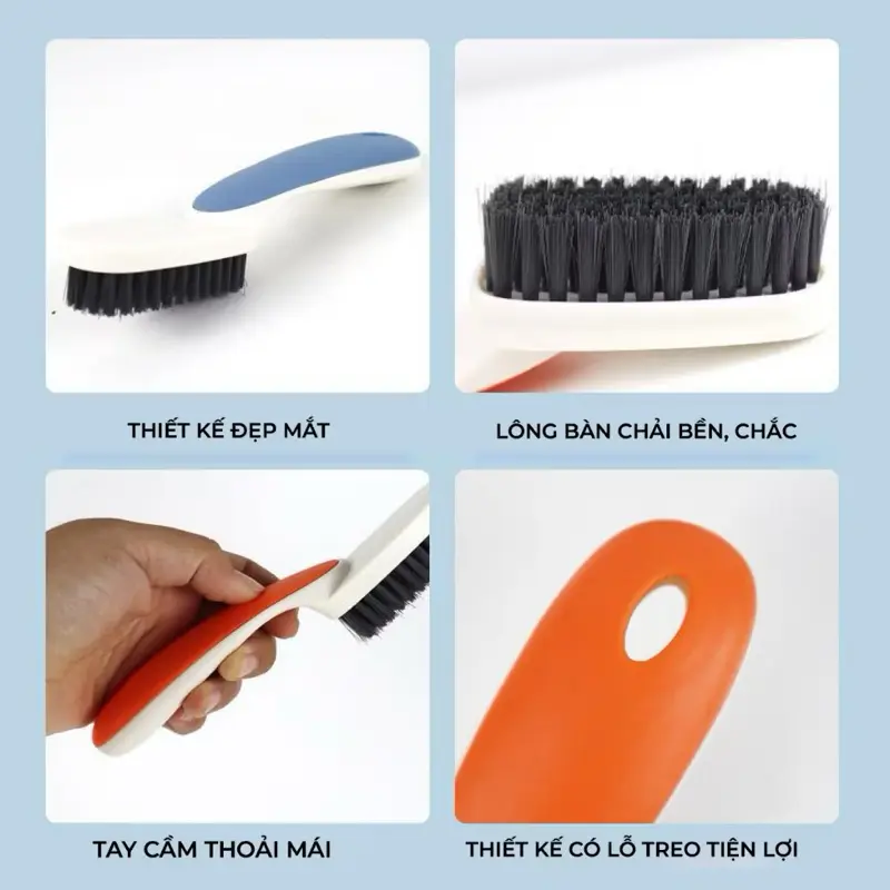 Bàn Chải Chà Giày Mini Đa Năng Tay Cầm Dài Nhiều Màu 2