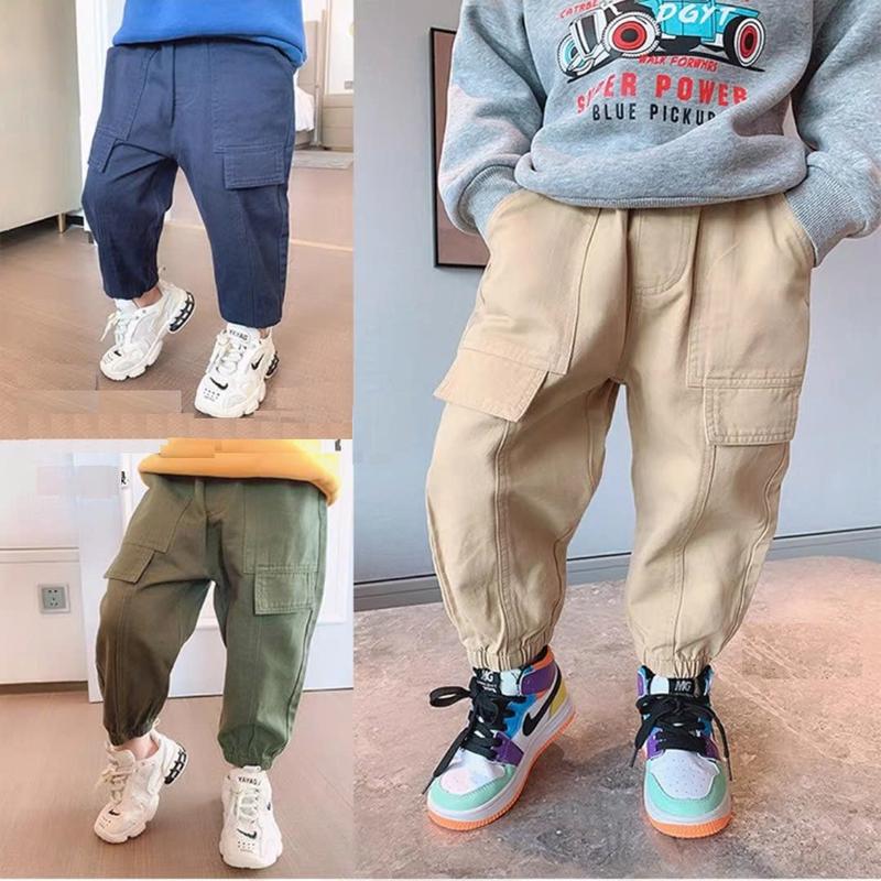 Quần Kaki Bé Trai Đi Học, Quần Dài Bé Trai túi hộp Sành Điệu, size đại 12-50kg quần  thô dáng bo gấu xinh