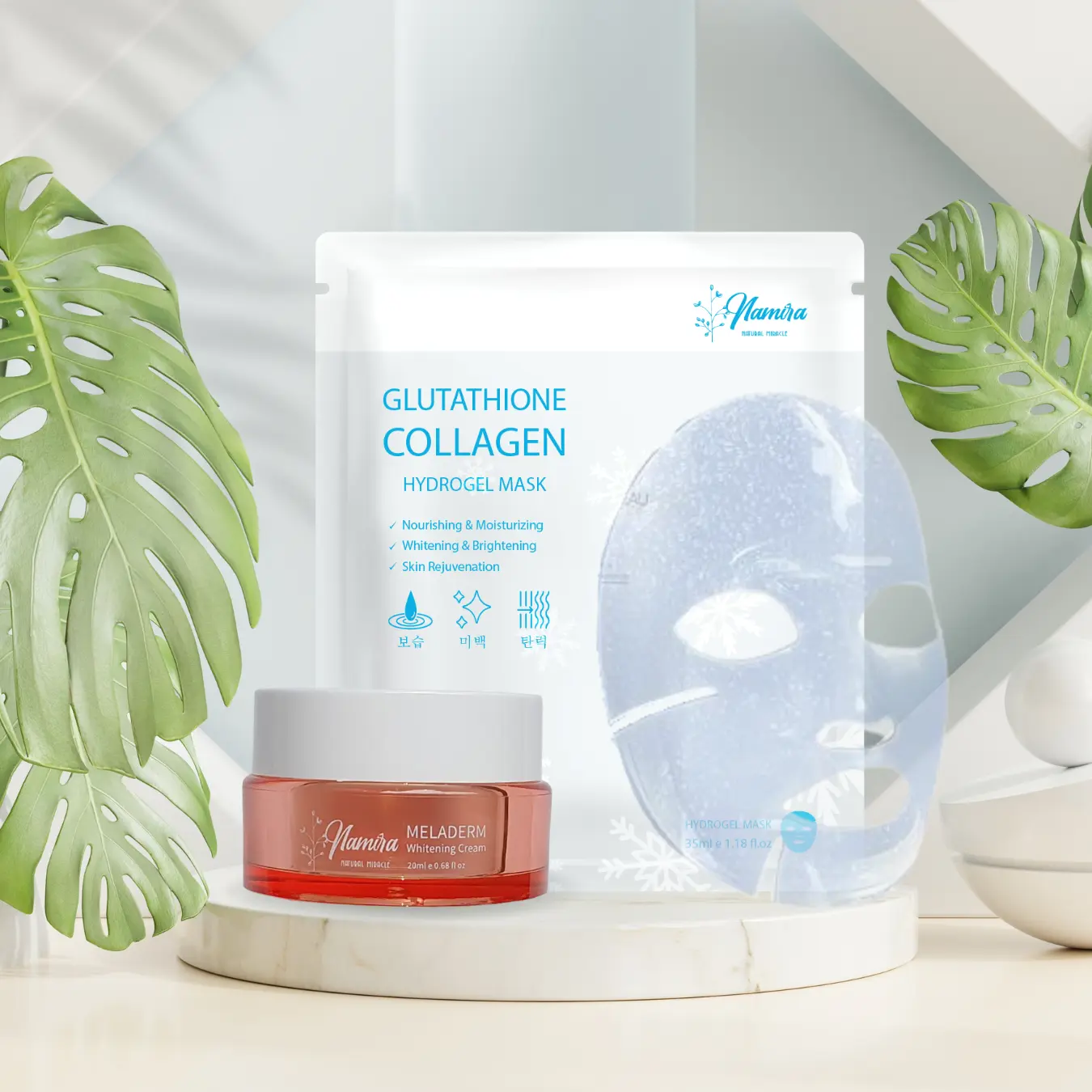 Bộ đôi Kem Meladerm và Mặt nạ Glutathione cho da sạm nám