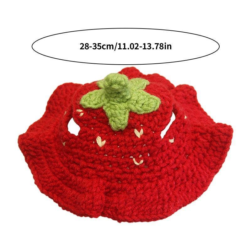 Product Introduction of Pet Knitted Hat Cat Hat With Ear Holes Cute Kitten And Dog Headgear Pet Cosplay Hat 0