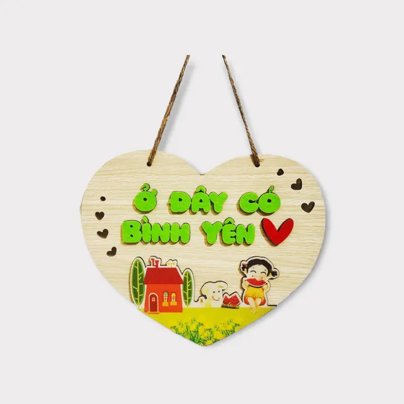 Bảng gỗ Nhà là nơi để về, Mang tiền về vợ (Tặng kèm đinh 3 chân/ móc dán tường) - Bảng gỗ treo tường, trang trí nhà cửa Decor Phòng 8