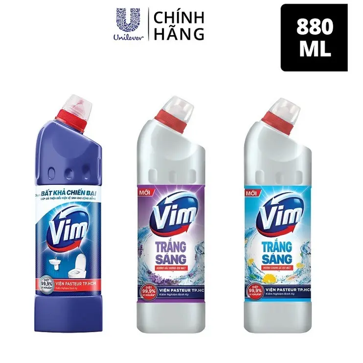 Tẩy bồn cầu VIM 880ML XANH TRẮNG
