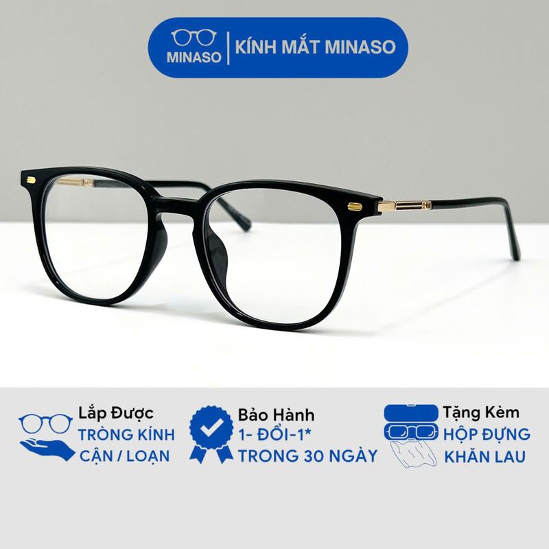 Kính mắt thời trang gọng kính cận mắt kính vuông không độ nữ nam cao cấp chống ánh sáng xanh thay được tròng kính cận phong cách Hàn Quốc 191