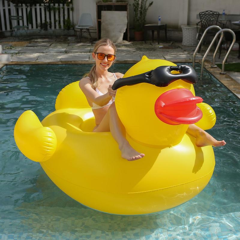 Product Introduction of Inflatable Swimming Pool Float, Cute Duck Design Swimming Ring, Swimming Pool Float for Adults & Teens, Water Sports Equipment for Home & Outdoor 7