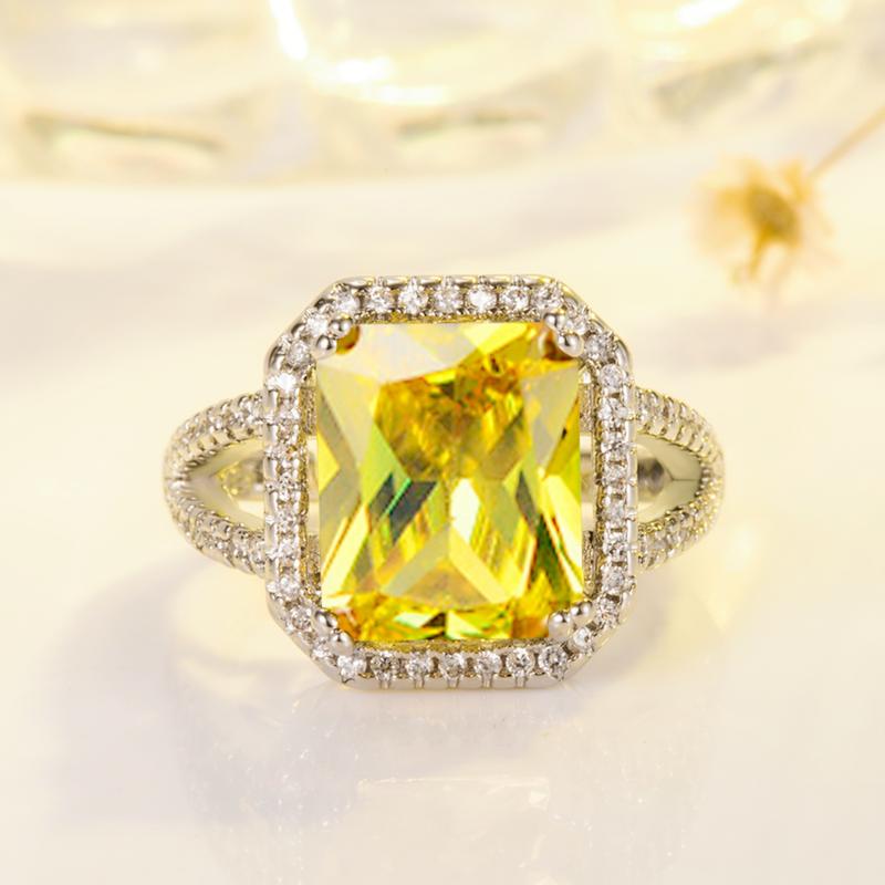 Product Introduction of Tik Tok Live Stream Rectangular Diamond Colored Gems Eardrops Stud Earrings Ring Hot Sale Square Pink Yellow Diamond Crystal Jewelry Suit sakuya  keychain gantungan  kunci bus  stop ganesha  keychain sonny  angel 12