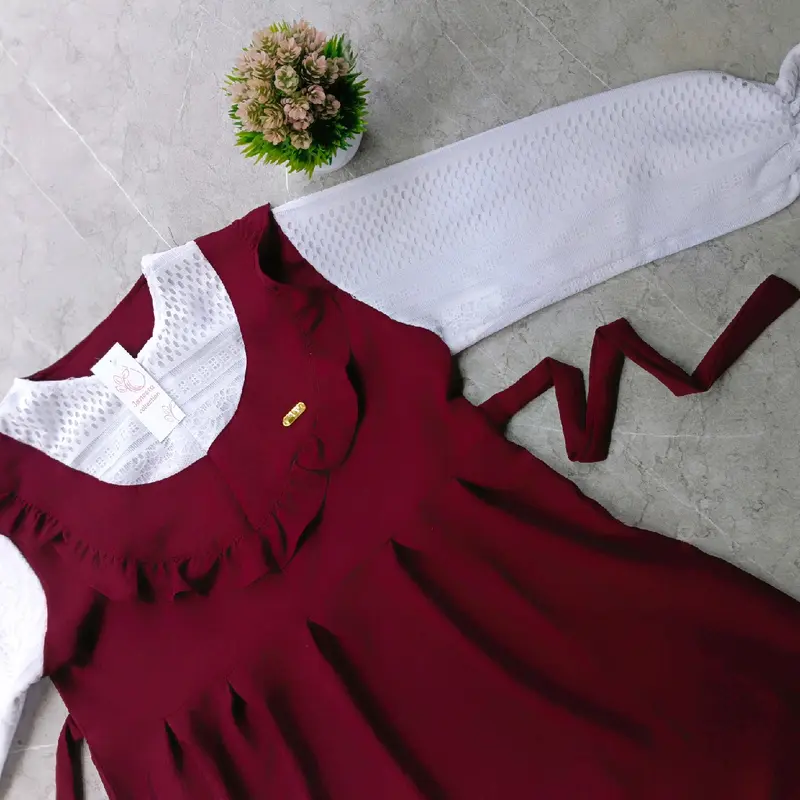 GAMIS ANGGUN MAXY Crinkle mix brokat 2