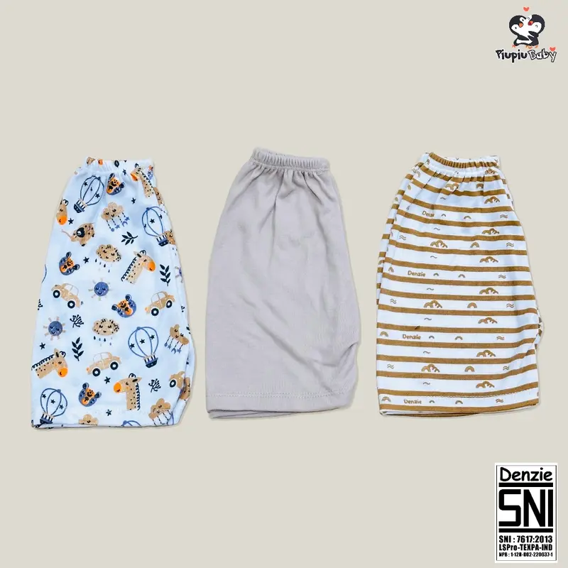 Top 1 DENZIE - 3 Set Baju Bayi Seri Coksu Pendek Kancing Bahu Usia 3-24 Bulan Motif Karakter & Polos Unisex Laki-Laki Dan Perempuan Parsel 7