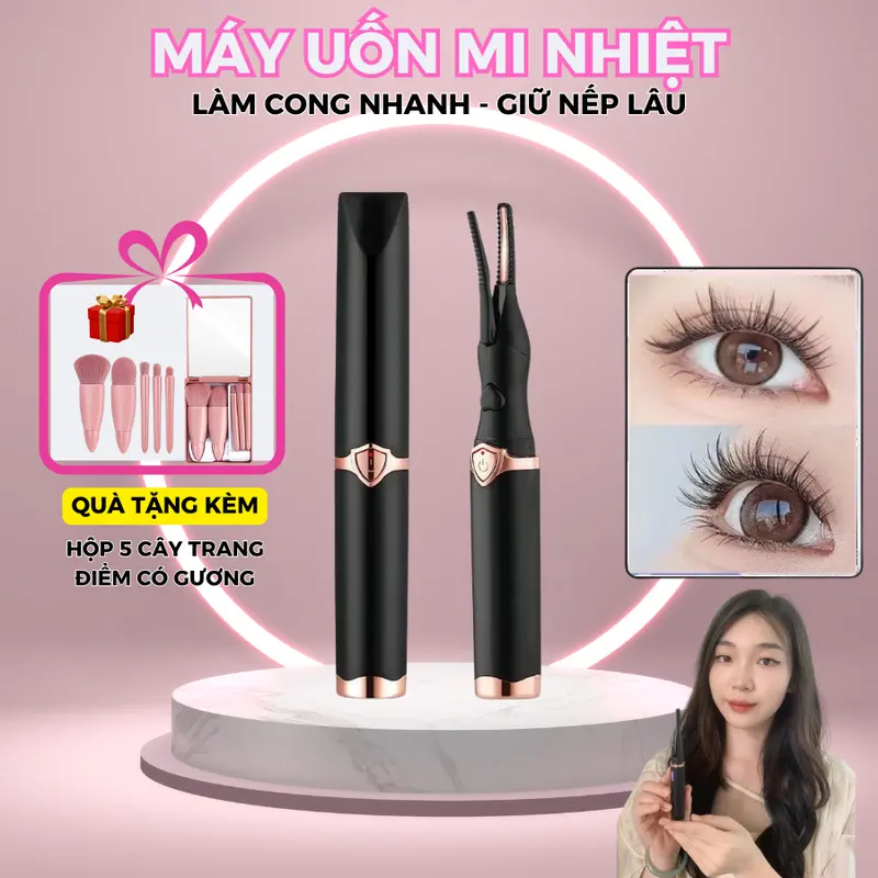 MÁY UÔN MI NHIỆT 3 CẤP ĐỘ, UỐN MI CONG TRONG 30s 0