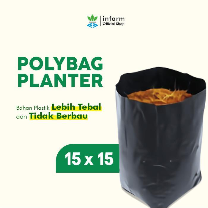 Gambar INFARM - Polybag Tanaman Tebal 30 Pcs  Ukuran 15x15 Polibag Tidak Berbau Infarm Polibag Tanaman Polybag Ecer Berbagai Ukuran Warna Hitam Plastik Tebal Premium Persemaian Sayur Buah Bunga Hidroponik Rockwool Polybag Greenhouse Media Semai Tanaman dari Infarm Kota Surabaya Tokopedia