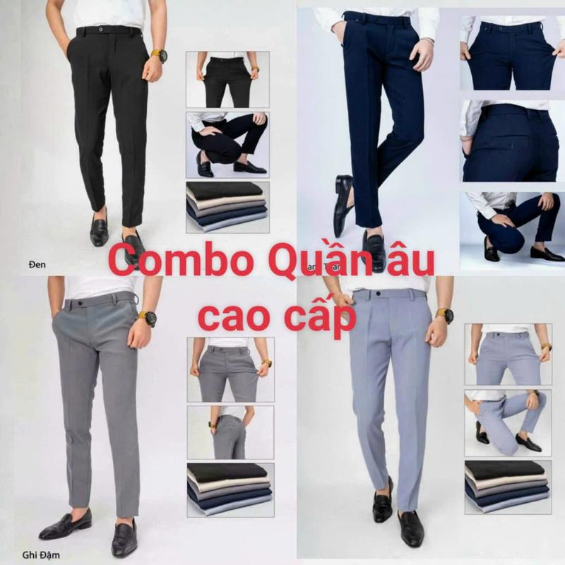 COMBO 2 Quần tây - Quân âu nam  - CHẤT LIỆU dày dặn, co giãn nhẹ, form ống côn Hàn Menswear Thun Pants Ong Nhung